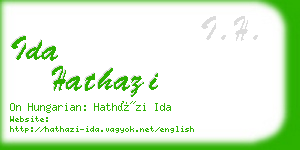 ida hathazi business card